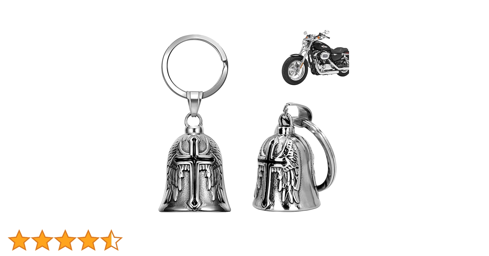 XNZMYN Pack of 2 Guardian Bell Motorcycle Bells, Stainless Steel